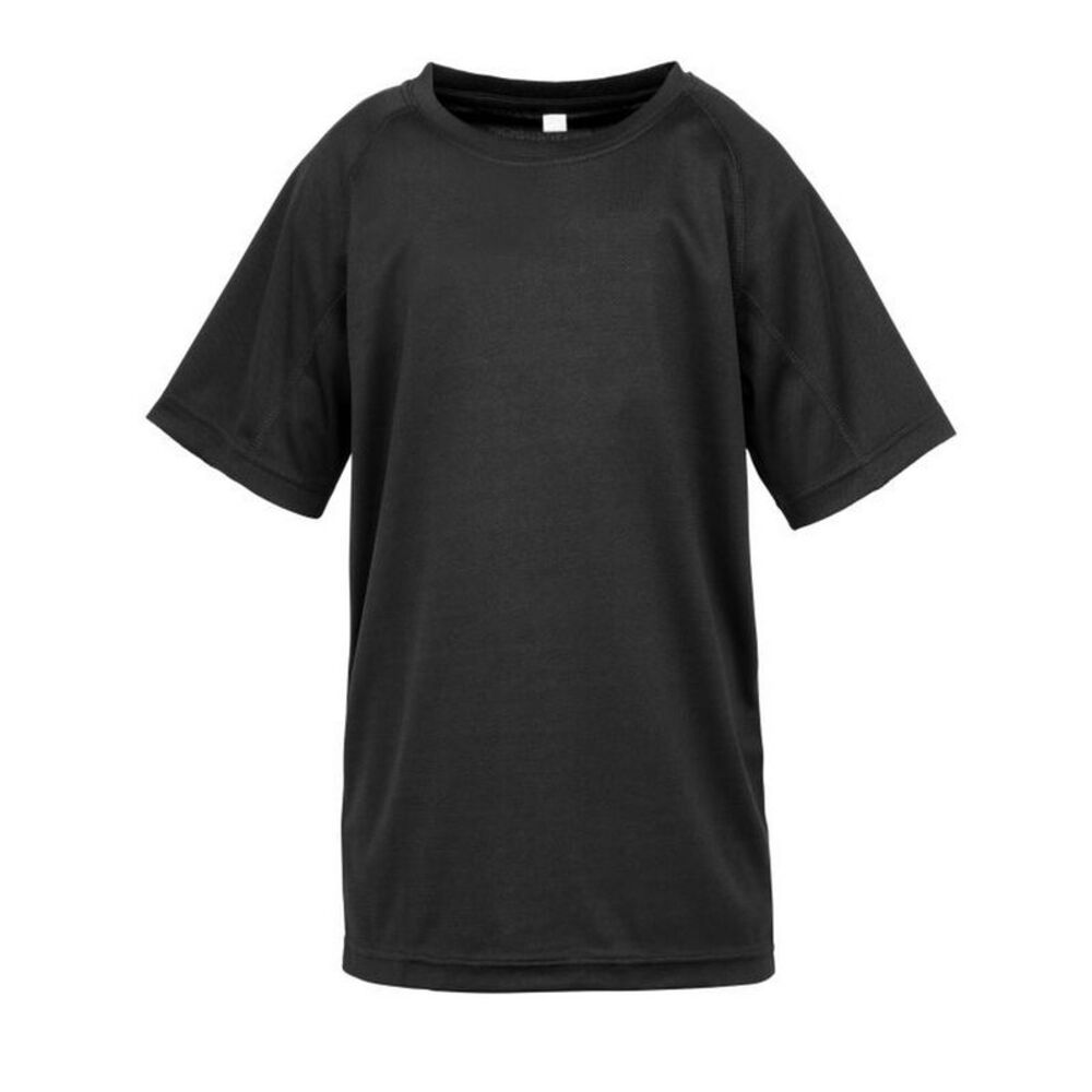 Spiro Impact Childrens/Kids Junior Performance Aircool T-Shirt / Black